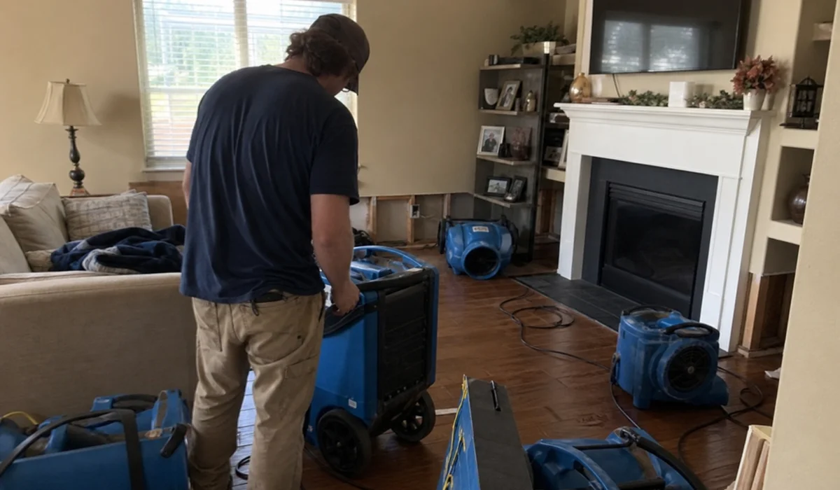 Mold Remediation in progress at a Castle Rock property