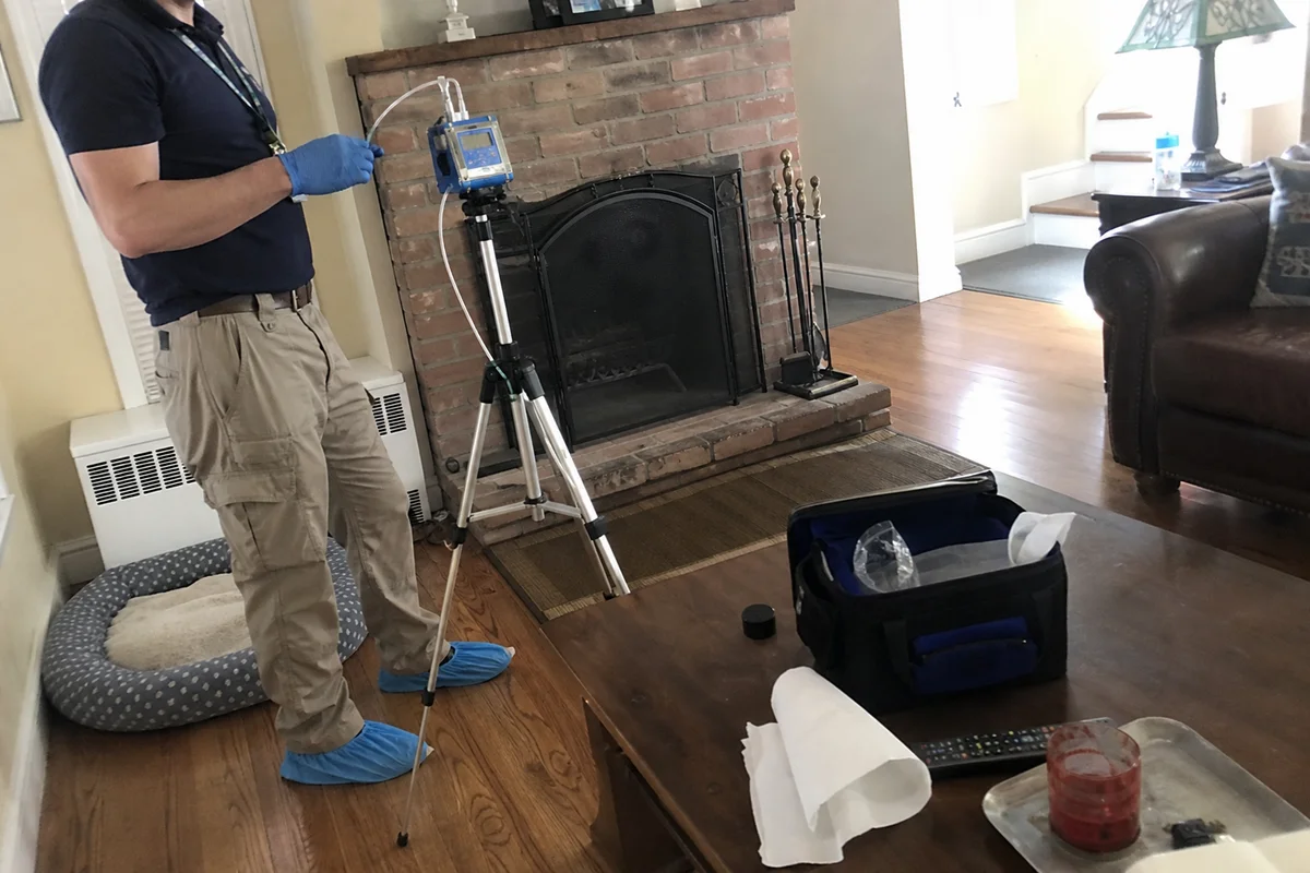 Post-remediation verification air sampling