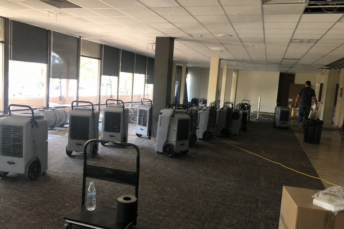 High-capacity dehumidifiers in commercial facility